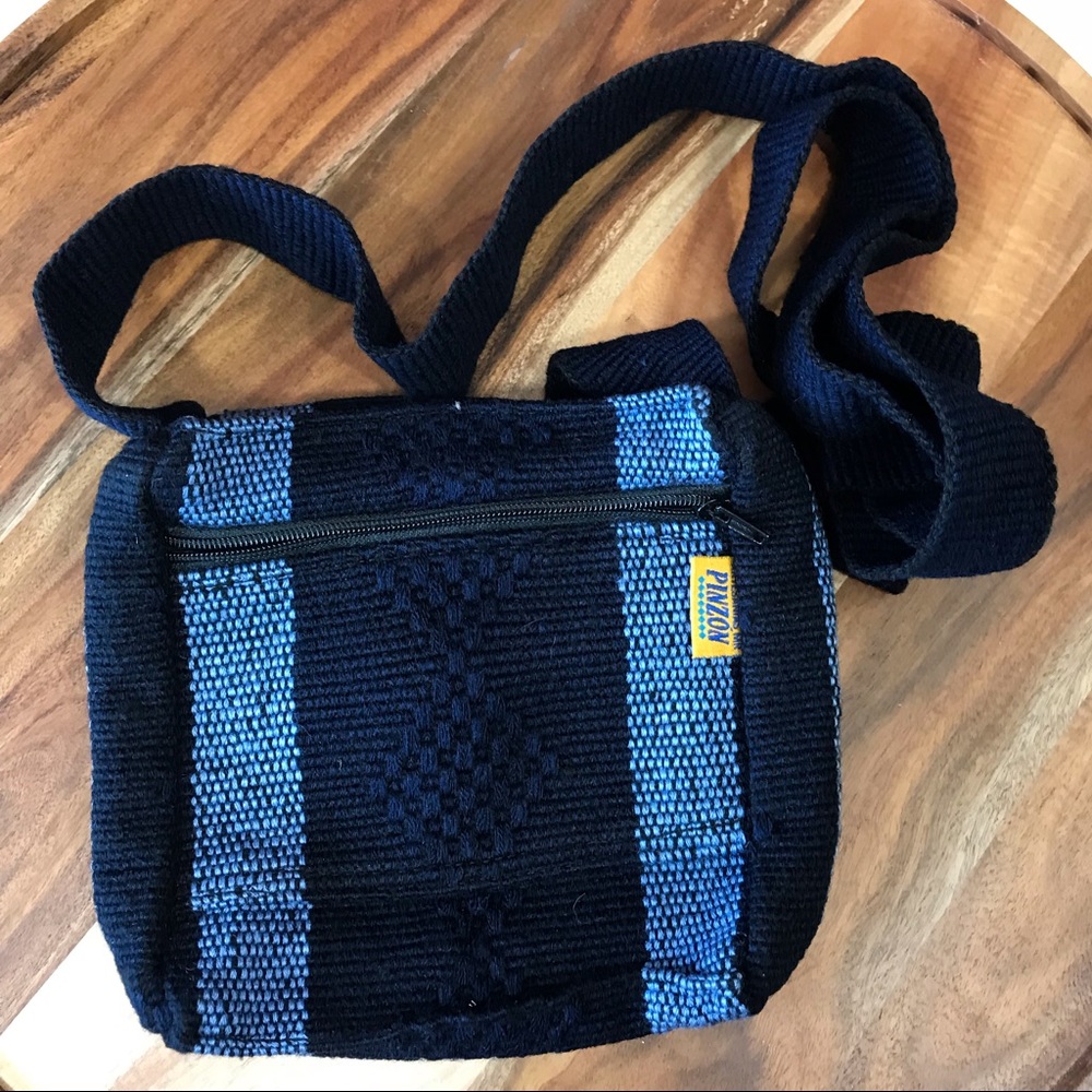 Pinzon Bag crossbody purse handwoven navy blue